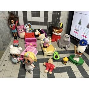 1 LB LOT of Small Toys dolls, plushies & More